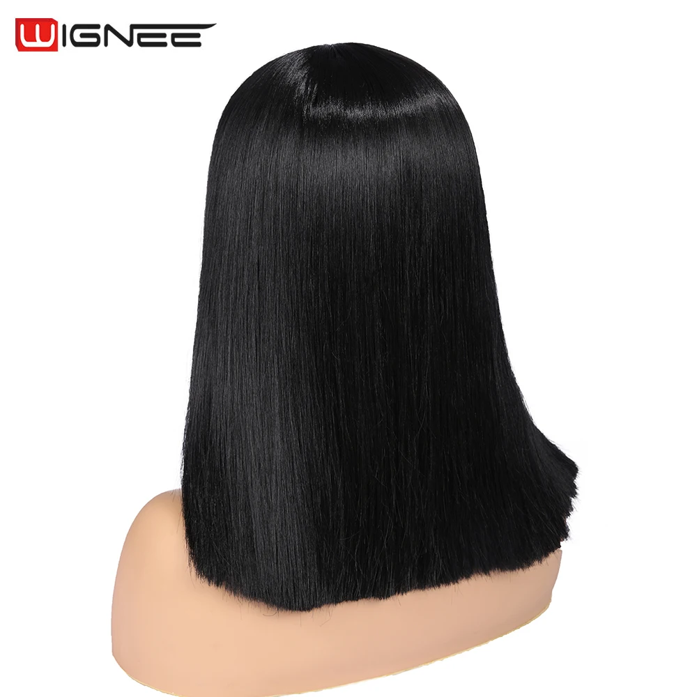 Парики Wignee женские с прямыми короткими волосами термостойкие синтетические на