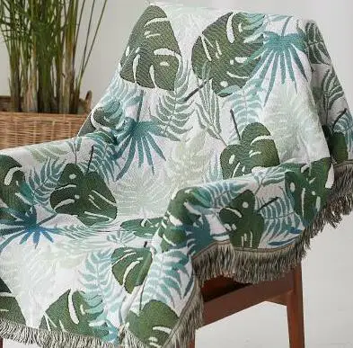 Скандинавское декоративное покрывало для дивана гостиной трикотажное