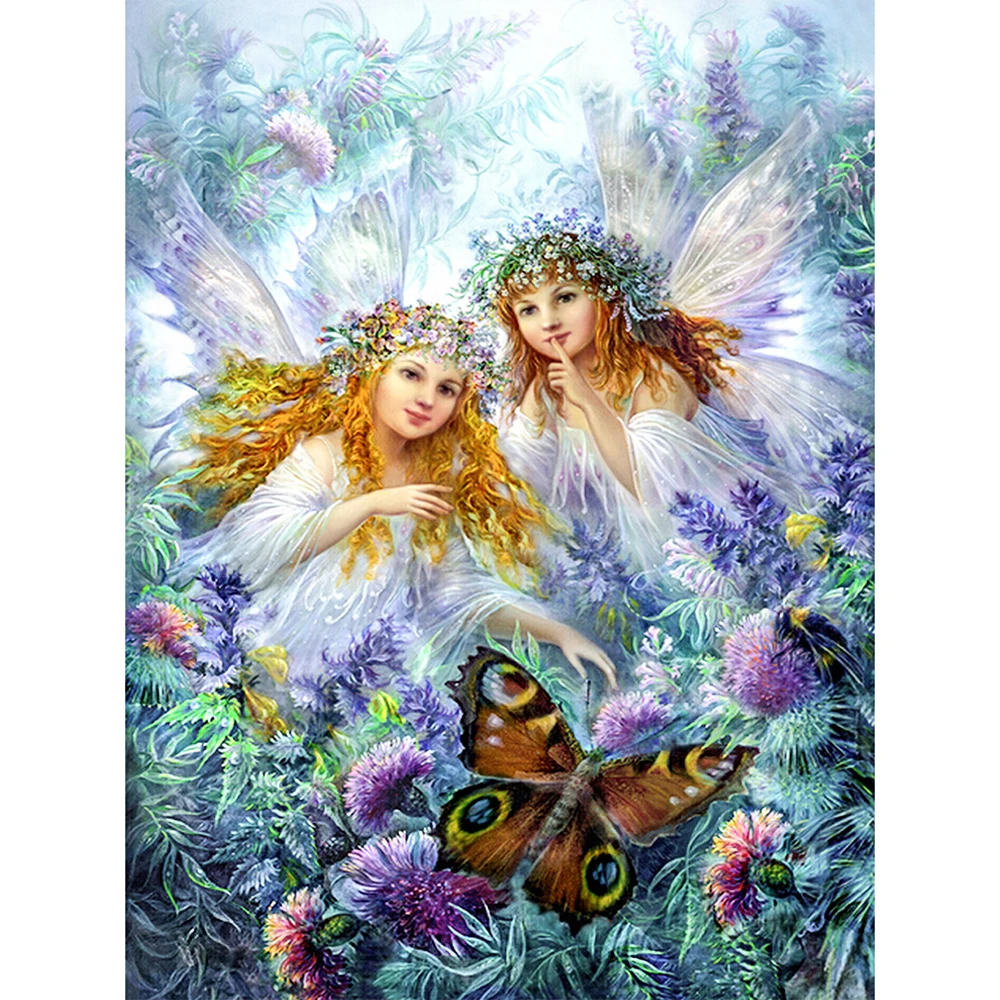 

Набор для вышивки крестиком «сделай сам», алмазная вышивка с бабочкой, Сказочная картина из квадратных/круглых страз, мозаика, домашний дек...