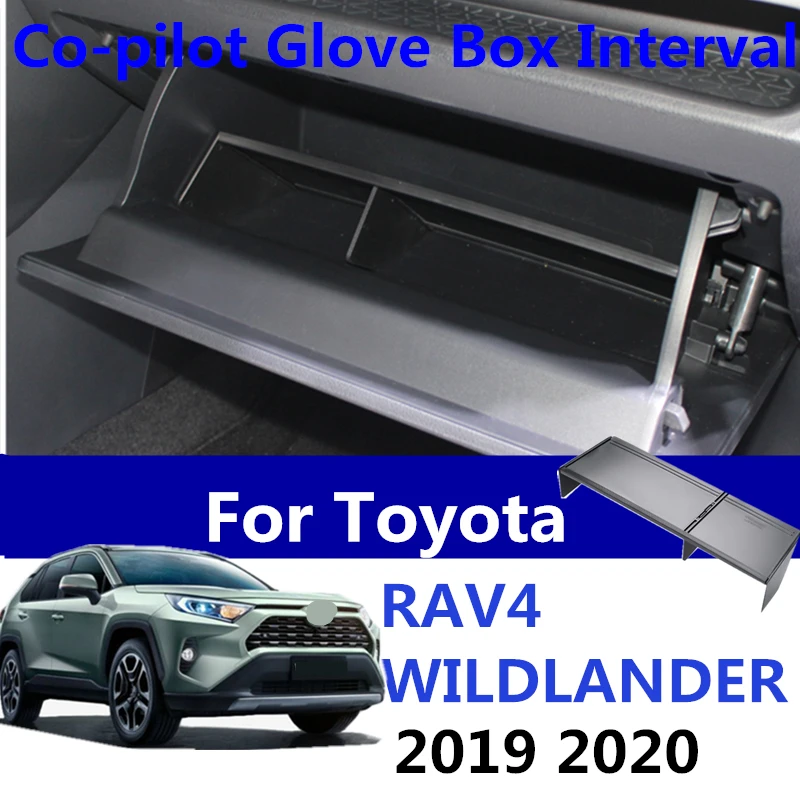 Car Glove Interval Box Storage Co-pilot Glove Box Interval For Toyota RAV4 WILDLANDER 2019 2020 Glove Box Separating Accessories