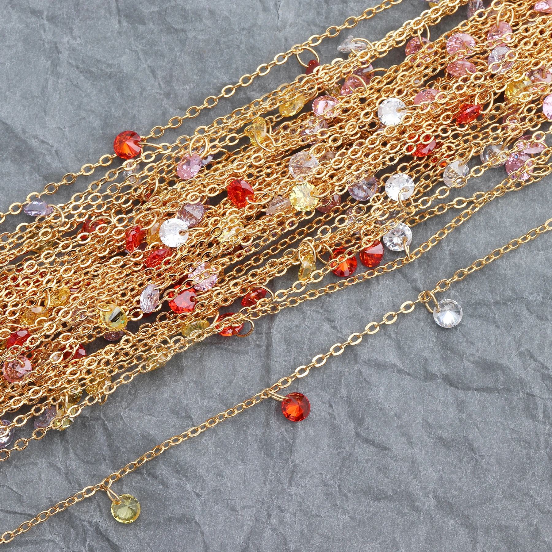 GUFEATHER C45, цепь, ювелирные аксессуары, 18k позолоченные, изготовление ювелирных изделий, ручная работа, ювелирные изделия, diy цепочки ожерелье, 1 м/лот