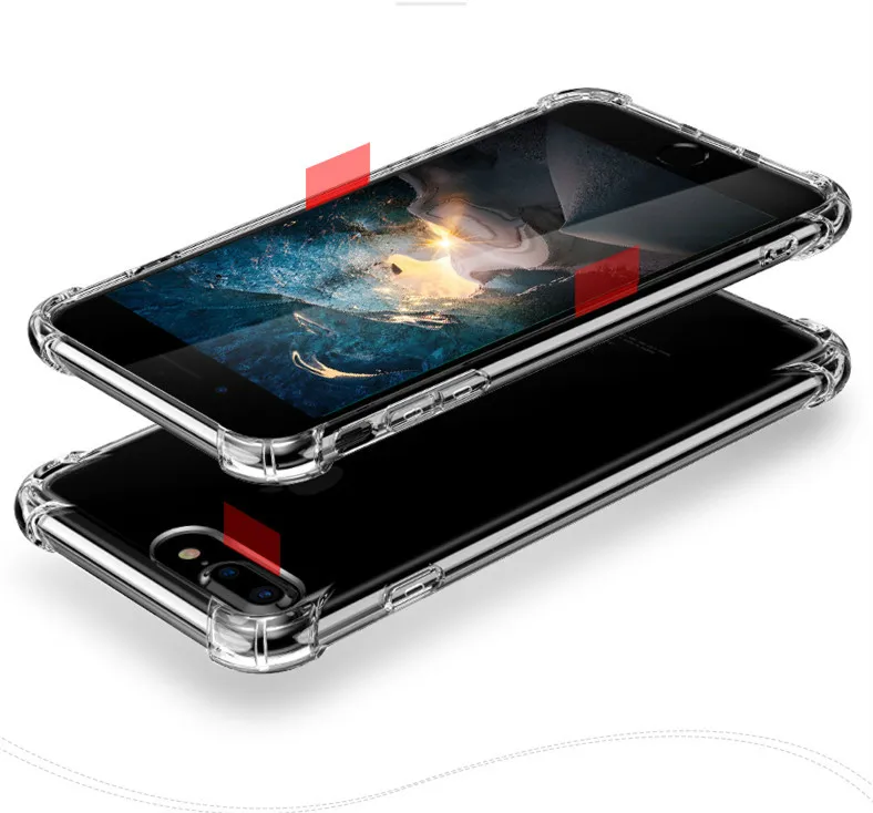 Прозрачный силиконовый мягкий ТПУ чехол для 7 7Plus 8 8Plus X XS MAX XR Прозрачный чехол для телефона для iPhone 11 Pro Max 5 5S SE 6 6s Plus чехол