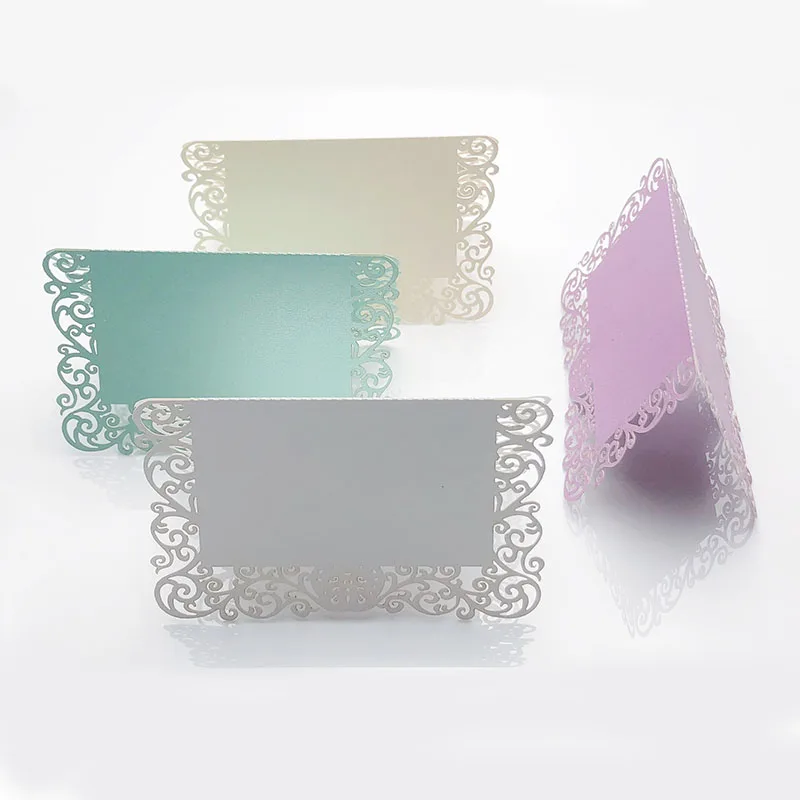 50 шт. перламутровое кружево с именем карточный стол украшение для стола