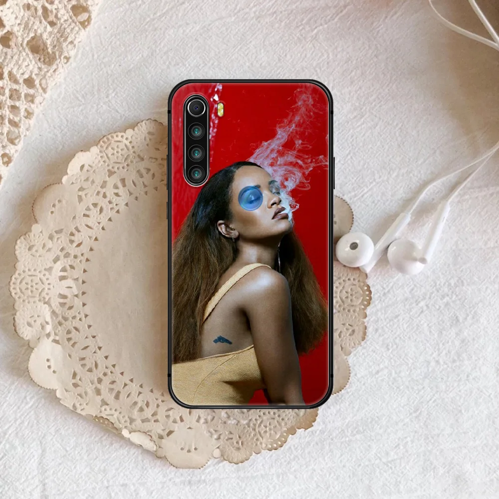 

R-rihannas Singer Phone Case For XIAOMI Redmi Note 5 7 8 T 9 6A 7A 8A 9S K 20 30 Pro black Prime Pretty Waterproof Painting