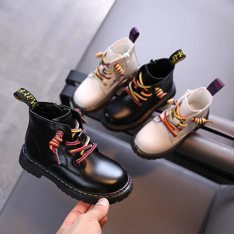 Детские Ботинки Martin из натуральной кожи осень 2020 Новый британский стиль женская