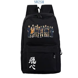 anime haikyuu haikiyu karasuno backpack nylon student schoolbag unisex travel bags fashion travel laptop shoulders bag free global shipping