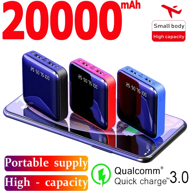 Портативный внешний аккумулятор с 2 мя USB портами 20000 мАч|Внешние аккумуляторы| |