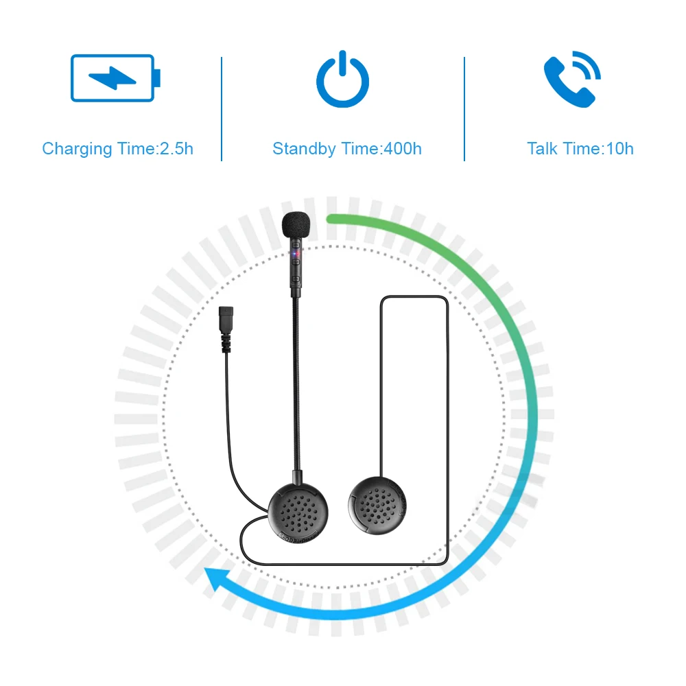 

Fodsports F1 Motorcycle Helmet Wireless Bluetooth 5.0 Headset Speakers Stereo Music FM Radio Apply To M1-s Pro FX8 FX6 Intercom