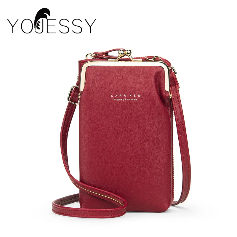 Женская сумка YOJESSY с карманом для телефона из искусственной кожи дамские сумки