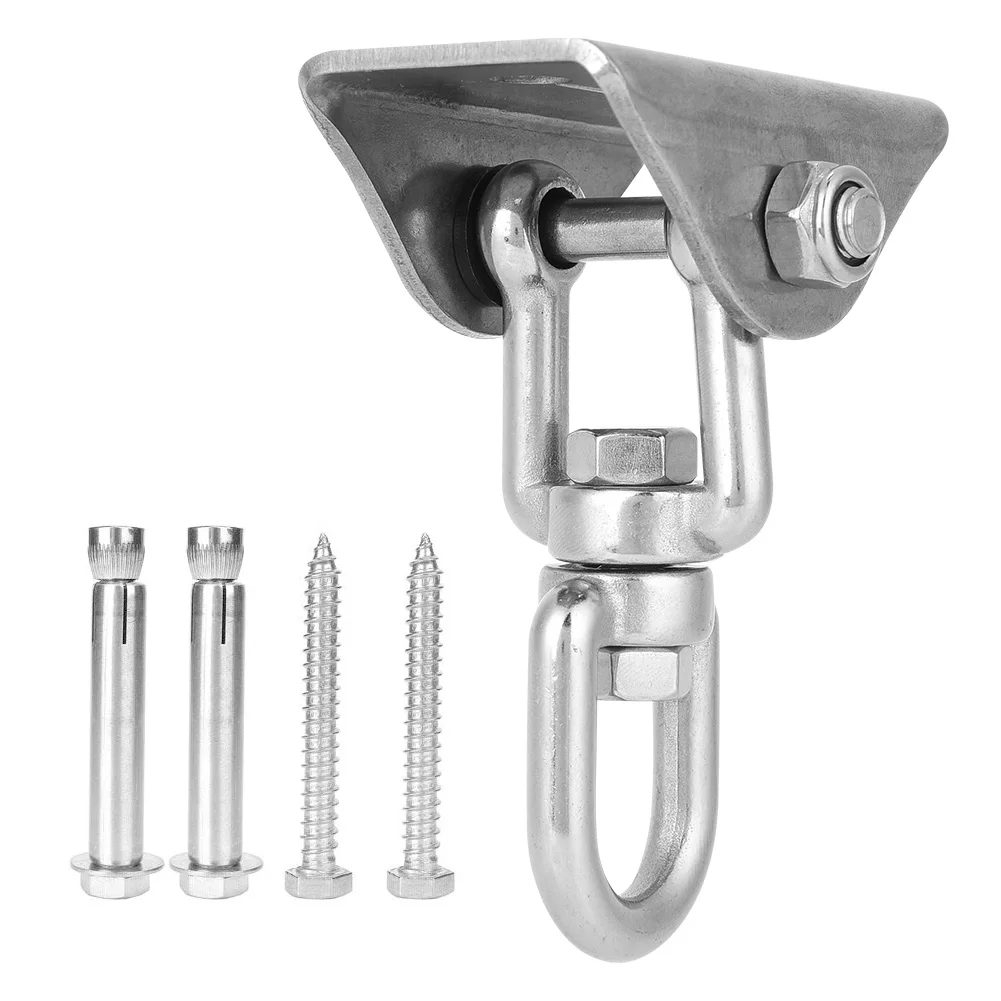 

Stainless Steel Rotatable Hammock Swing Hanger Hook Fixed Plate Hanging Chair Kit Rotatable Hanging Hammock Swing Fixed Buckle