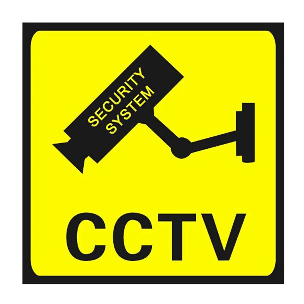 

Square CCTV Surveillance Security 24 Hour Monitor Camera Warning Stickers Sign Alert Wall Sticker Waterproof Lables