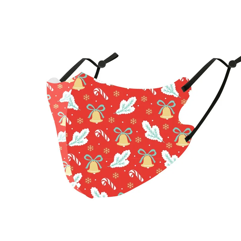 

Маска для лица, Рождественская маска с многоразовой маской для лица, Женская Модная хлопковая маска для лица, веселые маски с принтом для Хэ...