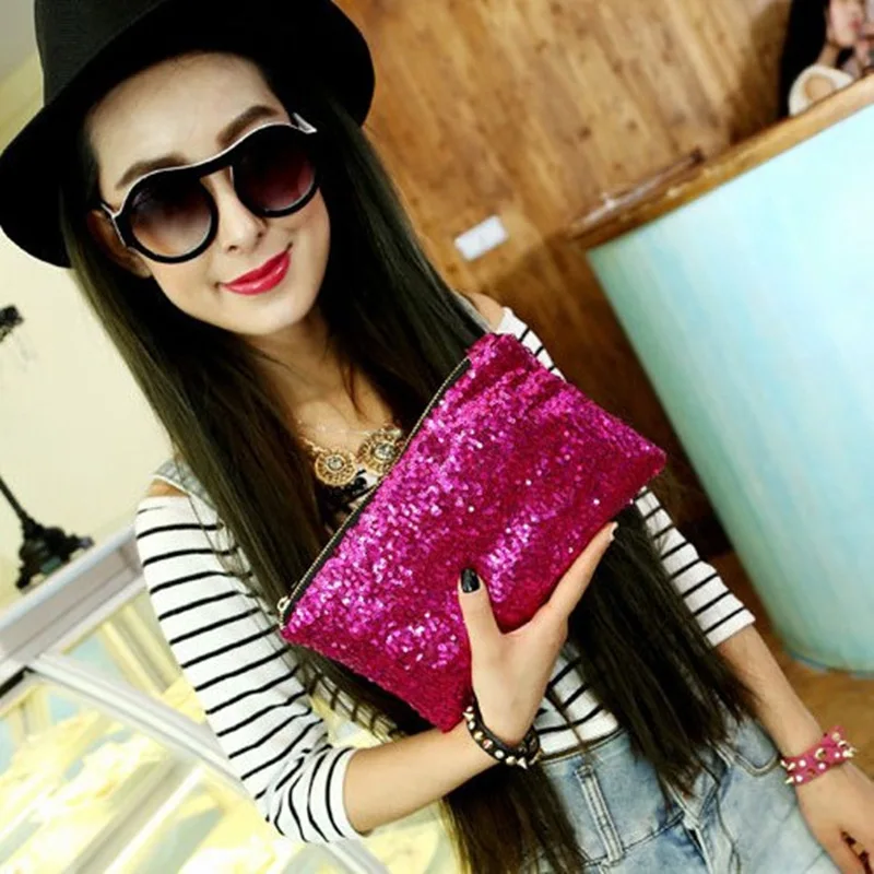 Новинка 2019 стильная женская модная сумка винтажный клатч с пайетками wan yan bao