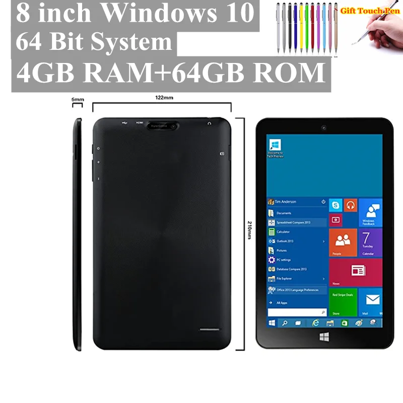 

Новое поступление 64-разрядный 8-дюймовый 4 ГБ DDR3 ОЗУ 64 Гб EMMC V64 Windows 10 планшет X5-Z8300 Процессор HDMI-совместимый Двойная камера 1280x800 IPS