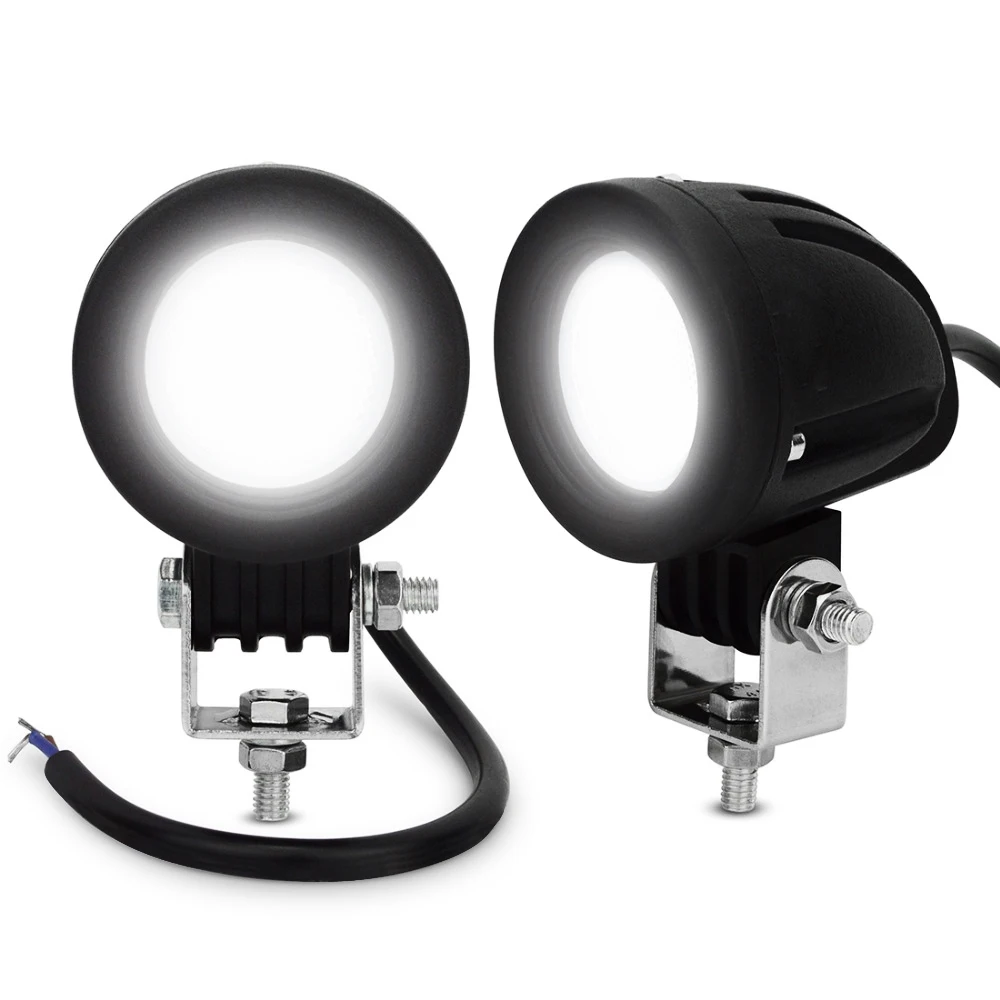 

1 Pcs 10W Waterdichte Ronde Led Angel Eyes Licht Bar 10-30V 6000K Wit Bluefor Motorfiets Offroad Led Verlichting Car work light