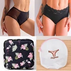 Женские менструальные трусики, четыре слоя, непротекающие, с мешочком для хранения, с мешочком для очистки