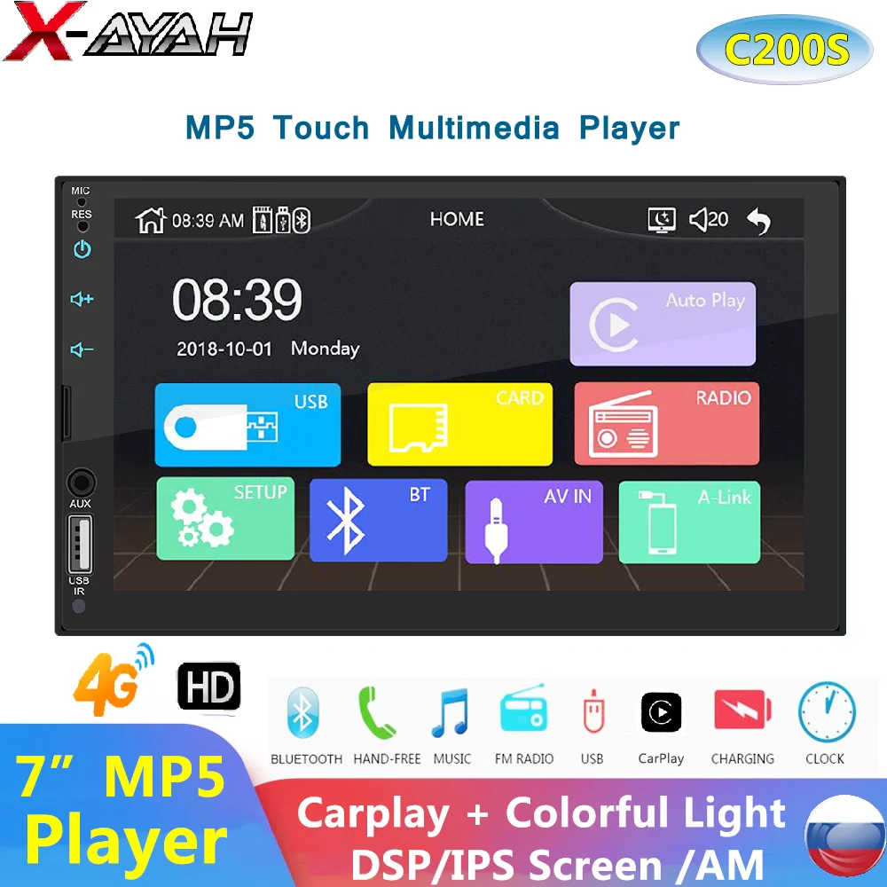 

2 Din Car Radio 7" HD Autoradio Car Multimedia Player 2 DIN Touch Screen Auto Audio Car Stereo MP5 Bluetooth USB TF FM Camera