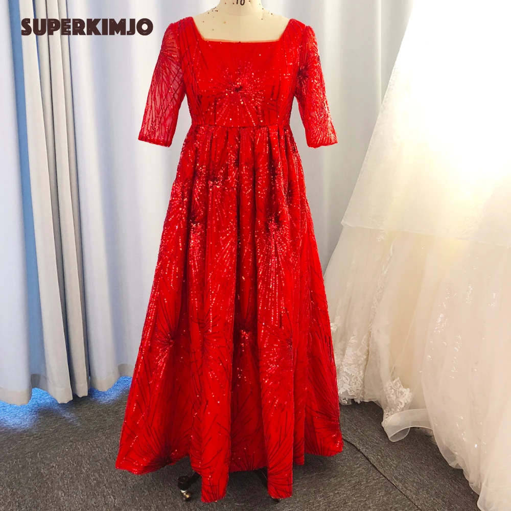 

sparky prom dresses 2020 real picture a line sequins red evening dresses actual image evening gowns