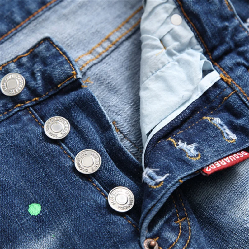 

2021 Italian NEW WOMEn/Man Ripped Jeans D2 COOLGUY slim Black Jeans Men Pants DSQ2