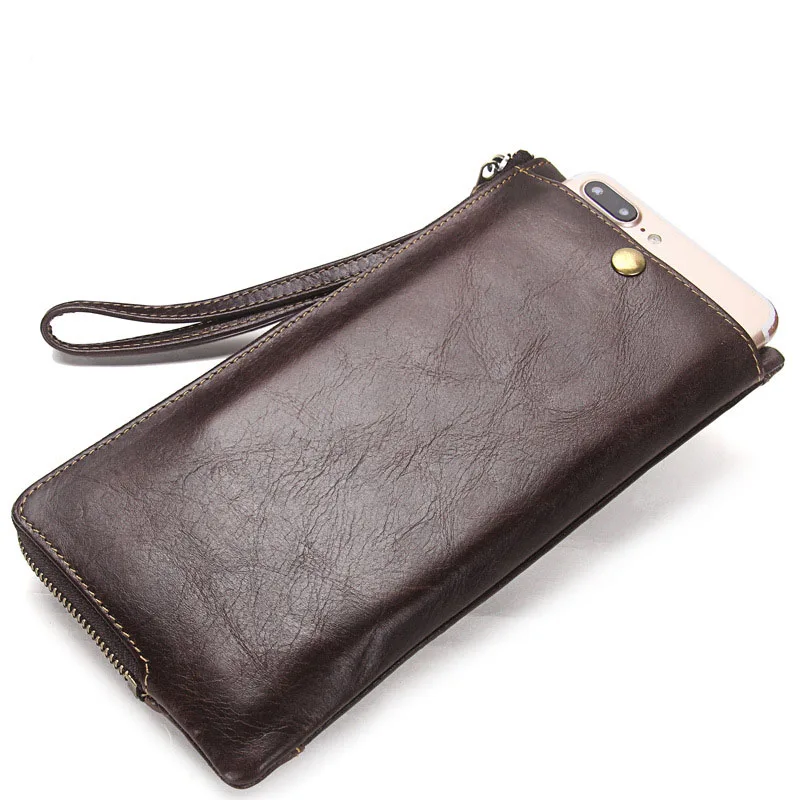 Новый Кошелек Male'S кожаный верхний слой Воловья кожа многофункциональный