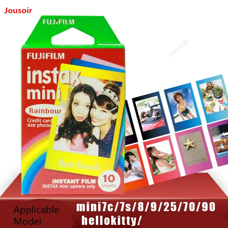 Оригинальная Радужная фотобумага Fujifilm Instax Mini Fuji пленка для mini8/9/7s/25/70/90