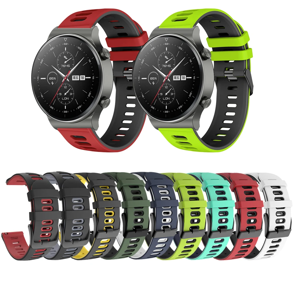 

Ремешок силиконовый для Huawei Watch GT 2 2e GT2 Pro Honor Magic watch, спортивный сменный Браслет, 20 мм 22 мм