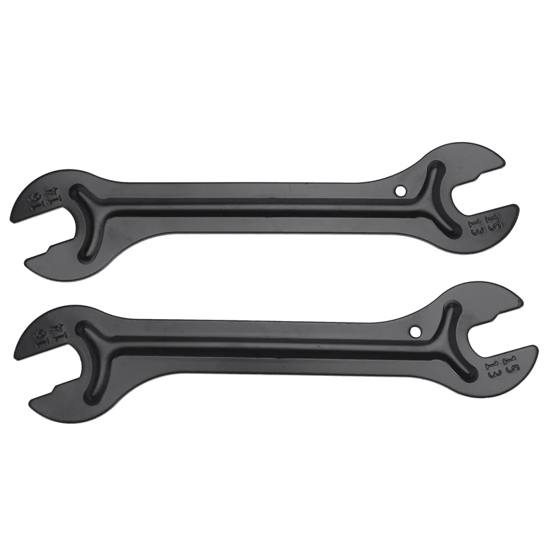 

2Pcs Bike Tool Steel Bicycle Wrench Cycling Head Open End Axle Hub Spanner Cone Bicycle Repair