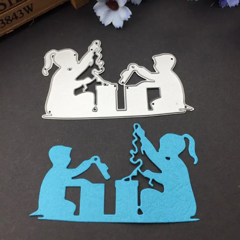 1 Набор телефон металлический Трафаретный вырубной штамп трафарет для