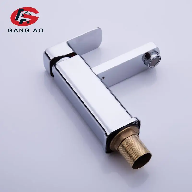 Матовый черный квадратный смеситель для раковины в ванную комнату с одной ручкой