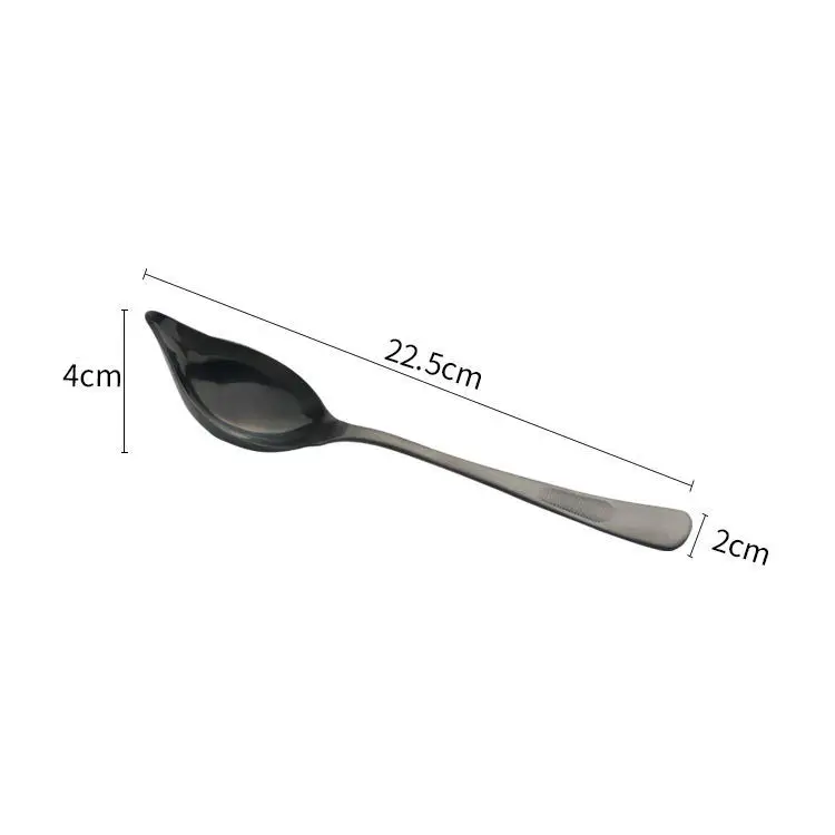 

304 Soup Ladle Sauce Spoon Stainless Steel Duck Mouth Shaped Dressing Spoon Long Hanging Tableware Scoop Utensil Ladle