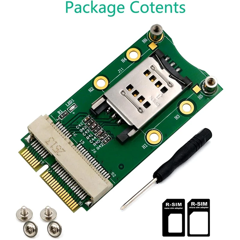 Mini Pci E адаптер со слотом для Sim карты подходит 3G/4G Wwan Lte Gps (флип Тип держатель