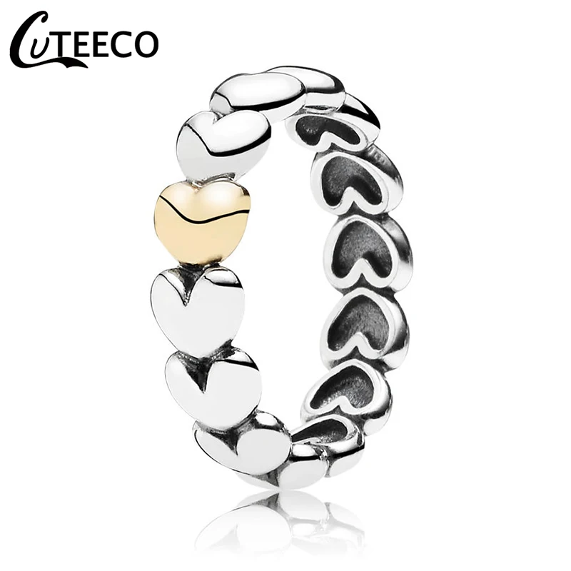 CUTEECO 5 размеров серебро 4 цвета мм сердце гладкая поверхность обручальные кольца для Женское Обручальное украшение