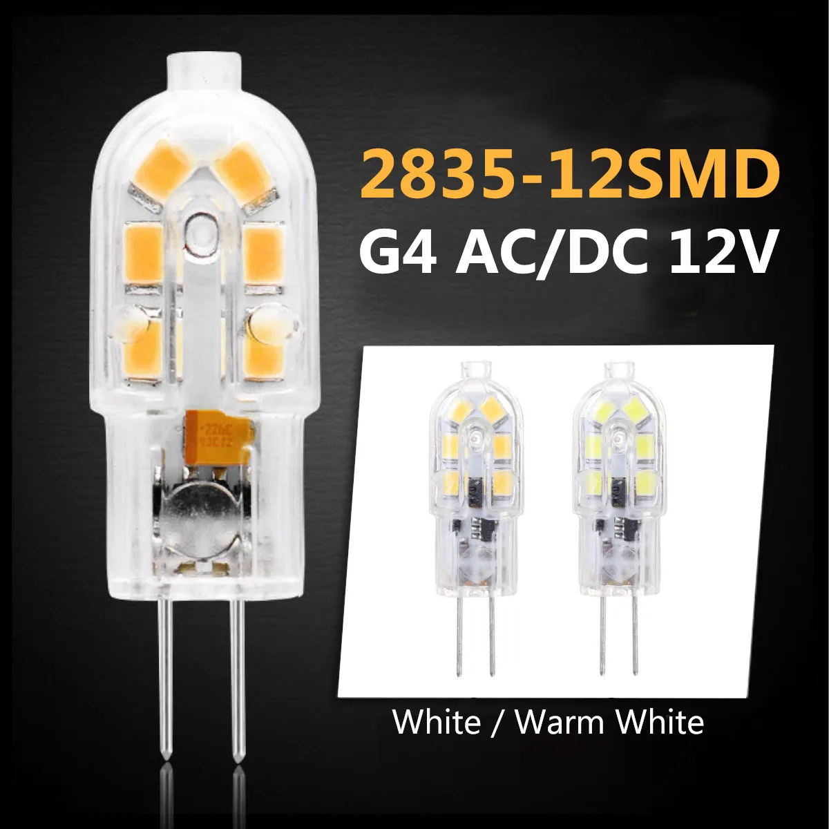

20 шт G4 светодиодный лампы 2 Вт светильник лампочка переменного тока DC 12V Светодиодный светильник 2835SMD теплый белый/белый 360 градусов угол луч...
