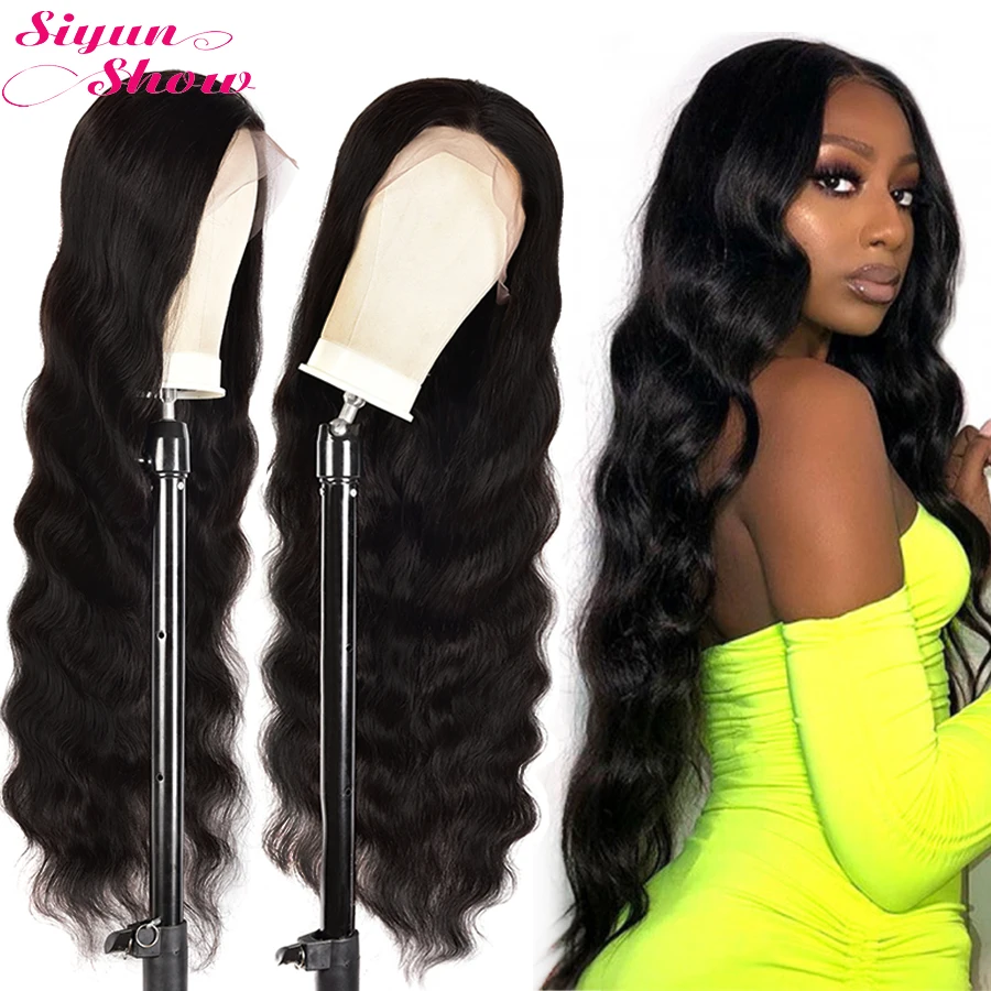 

30 32 34 36 38 40 Inch Long Brazilian Body Wave Human Hair Wigs For Women Pre Plucked 13x4 Lace Frontal Wig 250 Density Wig