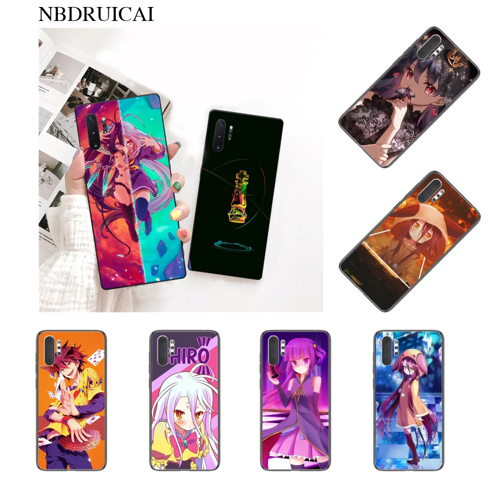 

NBDRUICAI Anime Game NO life Phone Case Cover for Samsung Note 3 4 5 7 8 9 10 pro M10 20 30