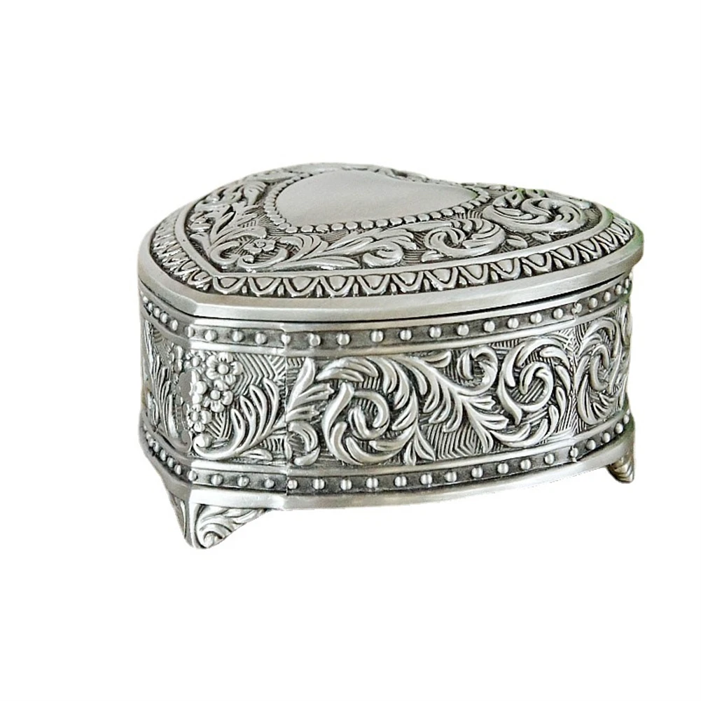 Изысканная шкатулка для драгоценностей в стиле ретро 2 форме сердца с