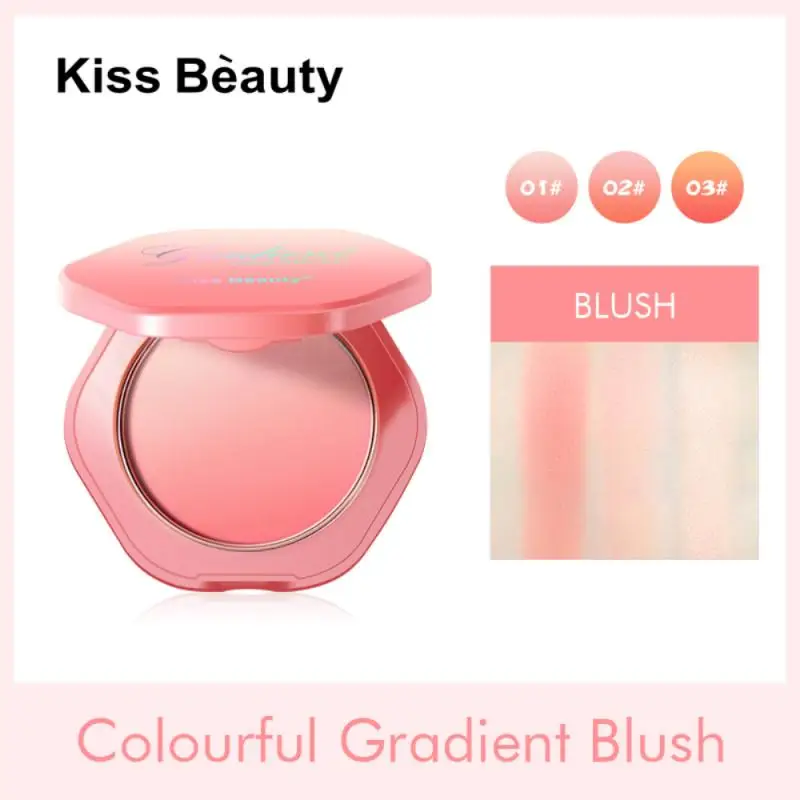 

3 Colors Face Mineral Pigment Blusher Powder Brozer Cosmestics Professional Palette Blush Contour Shadow Make Up