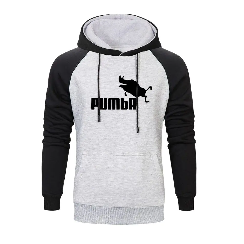 

2019 New Funny Cute Raglan Hoodies Homme Pumba Men Mens Hoodies Hip Hop Cool Men's Streetwear Autumn Winter Fashion Sweatshirt