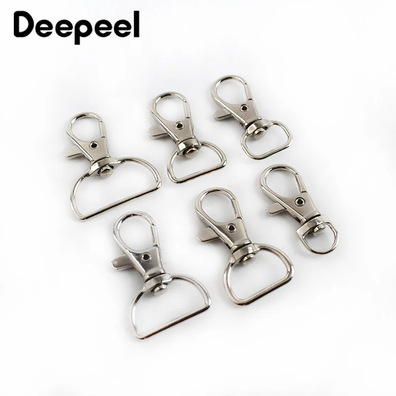 

Deepeel20/50 шт. металлические застежки для сумок 10/13/16/19/25 мм Поворотный Триггер застежка-Карабин Застежка-карабин кнопки для сумок аксессуары
