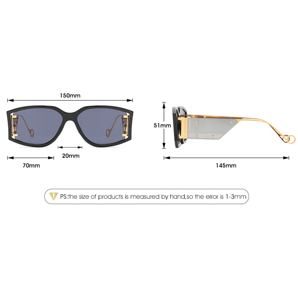 

Kachawoo square vintage sunglasses for men fashion sunglasses women trending shield European style brown black party gift items