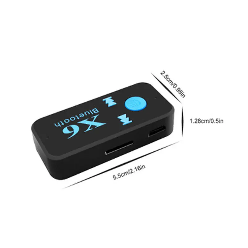 Мини X6 Bluetooth 5 0 приемник 3 мм AUX автомобильный комплект стерео аудио Музыка с