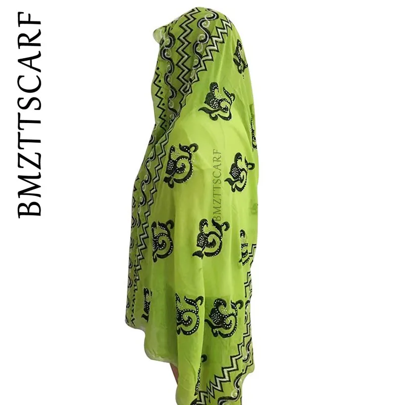 Новый Африканский женский шифоновый шарф большой мусульманский с вышивкой для