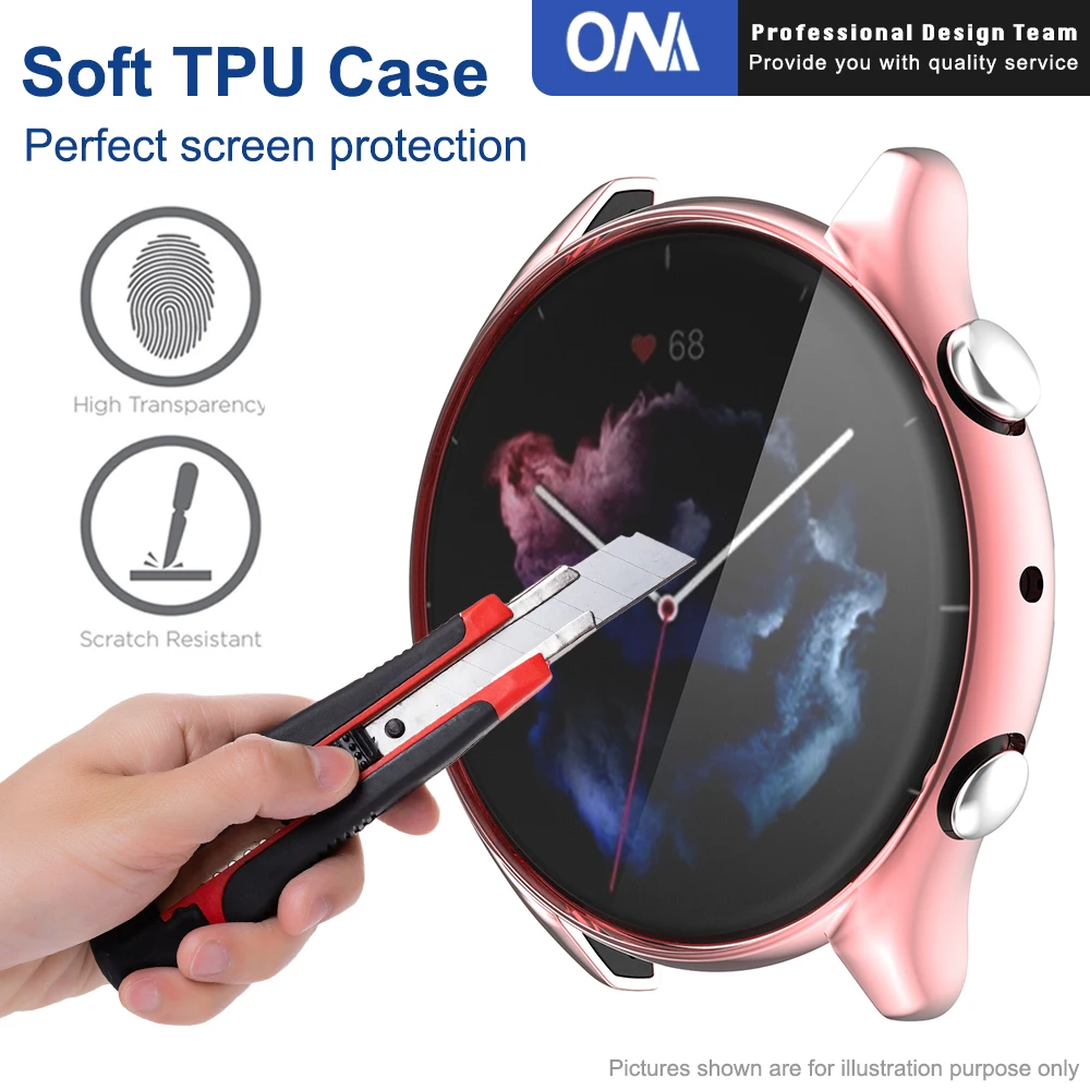 Защитный чехол для экрана Huami Amazfit GTR 3 / Pro мягкий термополиуретановый умных часов