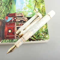 jinhao 100 centennial resin fountain pen white with jinhao logo effmbent nib converter writing business office gift ink pen