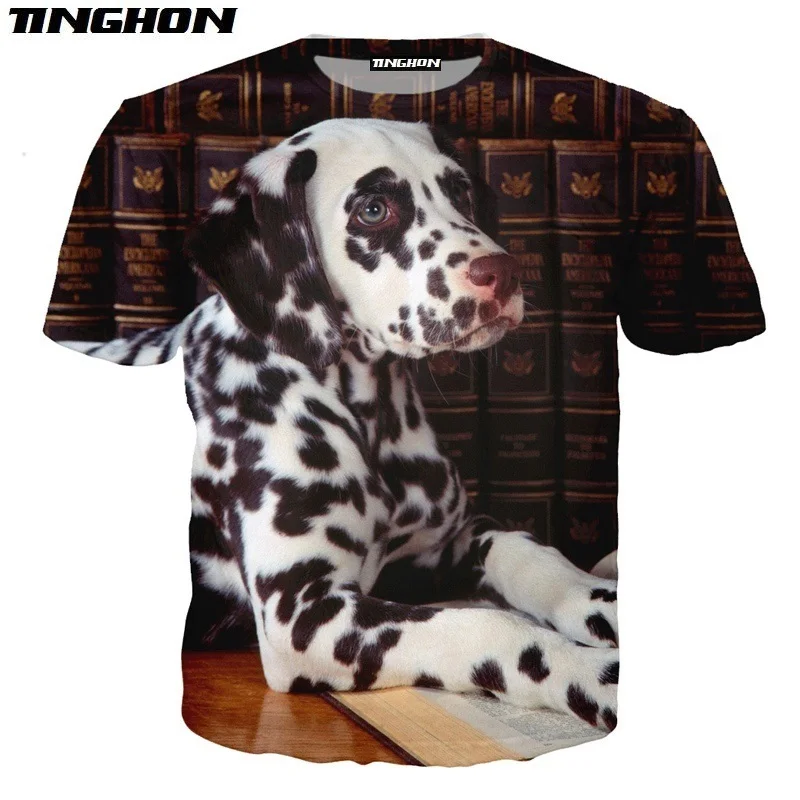 Женская футболка с изображением животных собаки 3D леса далматинской тематики