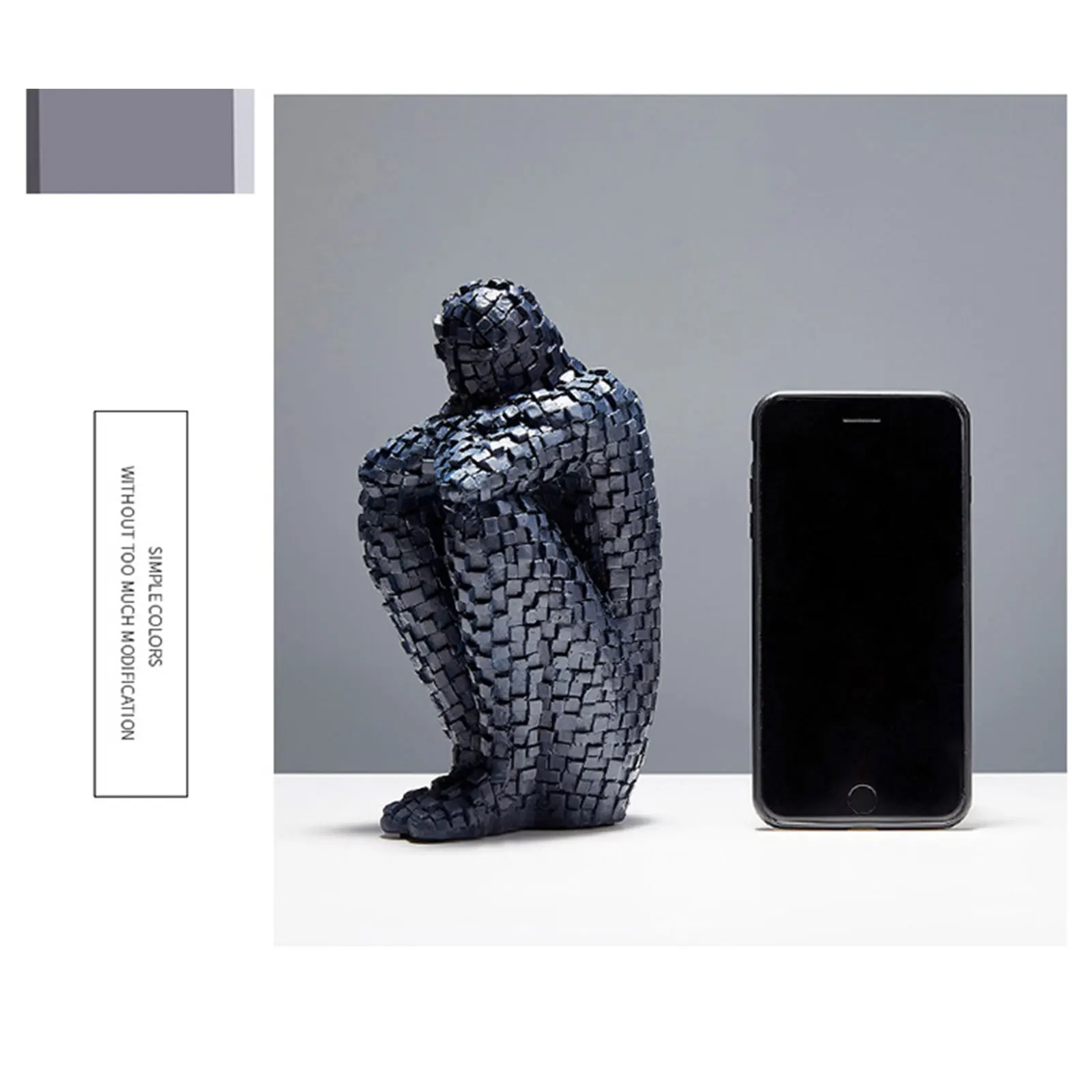 

Squatting Figure Resin Ornament Decorative Craftwork Desktop Decor for Living Room Bedroom Decoration Craft Figurines