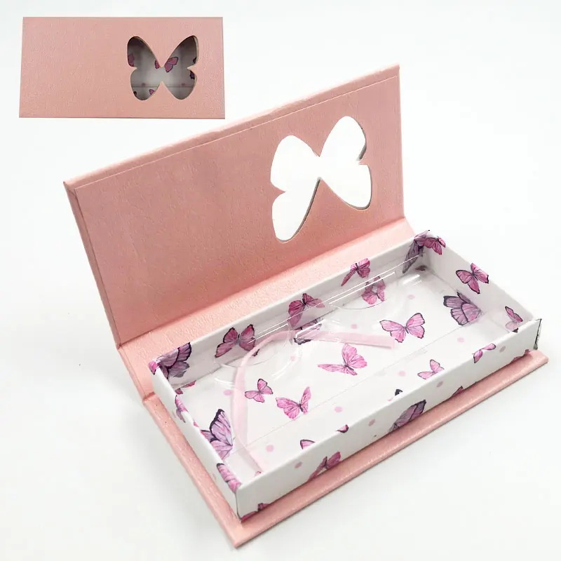 

Wholesale New False Eyelash Packaging Box Lash Butterfly Boxes Custom Faux Cils eyelashes Package Magnetic Storage cases Bulk