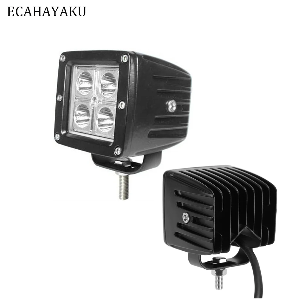 ECAHAYAKU 2 шт. высокое качество яркость 3 &quot светодиодные рабочие огни 12 Вт 6000K