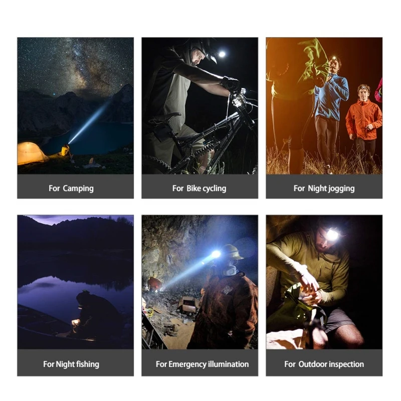 

Pocketman XHP70 LED Head Light USB Rechargeable Headlamp Waterproof Zoom Headlight Use 18650 Battery Head Torch Head Flashlight