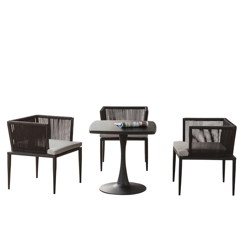 fashion design furniture outdoor rattan wooded dining set | Мебель